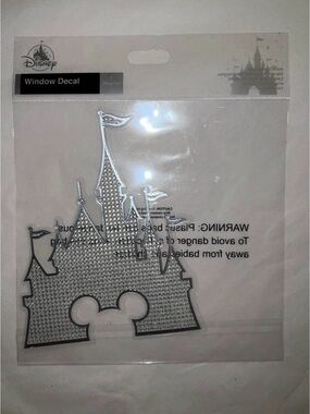 Disney Silver Cinderella Castle Mickey Mouse Icon Decal